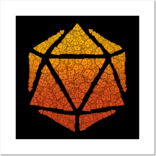 D20 Mosaic Color Posters and Art